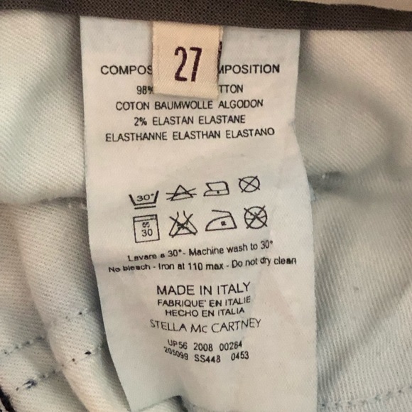 Stella McCartney High Rise Boyfriend Wide Leg Size 27 - Picture 9 of 11